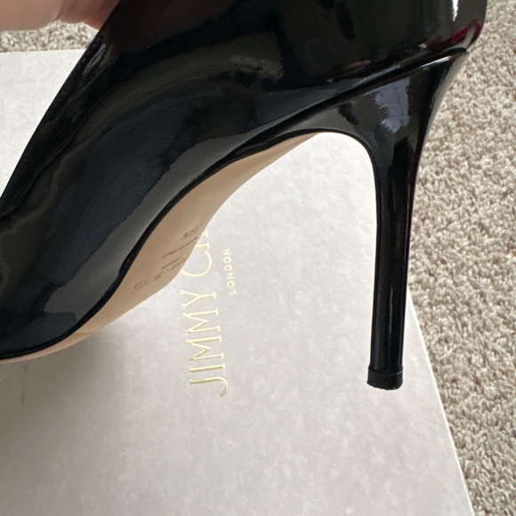 Jimmy Choo Black Patent Leather Romy 85 - Picture 6 of 7